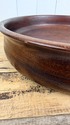 Vintage Dark Wood Large Bowl Serving Salad Fruit H