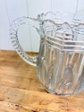 Vintage Heavy Glass Pitcher Jug Water Ice Tea Sawt