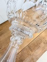 Large Hand Cut Crystal Centerpiece Bowl on Tall Ba