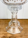 Large Hand Cut Crystal Centerpiece Bowl on Tall Ba