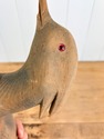 Hand Carved Wood Duck Decoy Solid Wood Tones Amber