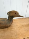 Hand Carved Wood Duck Decoy Solid Wood Tones Amber