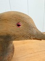Hand Carved Wood Duck Decoy Solid Wood Tones Amber