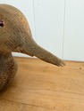 Hand Carved Wood Duck Decoy Solid Wood Tones Amber