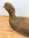 Hand Carved Wood Duck Decoy Solid Wood Tones Amber