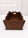 Vintage Wooden Caddy Primitive Wood Storage Tray S