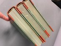 3 Swedish Encyclopedia Books Brown Leather Green G