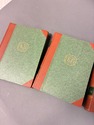 3 Swedish Encyclopedia Books Brown Leather Green G