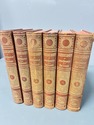 Antique Leather Bound 6 Volume Book Lot World Hist