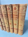 Antique Leather Bound 6 Volume Book Lot World Hist