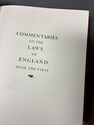 Blackstone Laws of England Volume I and II Leather