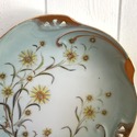 Cabinet Plate Pale Blue Green Gold Trim Yellow Mod