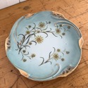 Cabinet Plate Pale Blue Green Gold Trim Yellow Mod