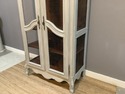 Painted Light Gray French Country Wood Cabinet Dis