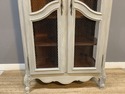 Painted Light Gray French Country Wood Cabinet Dis