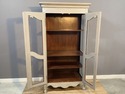 Painted Light Gray French Country Wood Cabinet Dis