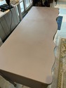 Vintage Painted French Desk Wood Tones w Dusty Mau