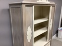 Vintage Painted Open China or Linen Cabinet White 