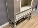 Vintage Painted Open China or Linen Cabinet White 