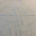 Vintage Tablecloth Embroidered Roses Heavy Cotton 