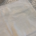 Vintage Tablecloth Embroidered Roses Heavy Cotton 