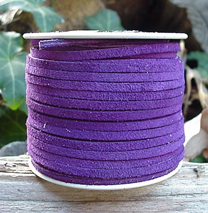LACE LACING LEATHER SUEDE PURPLE (VIOLET )25 YDS MADE IN USA ...