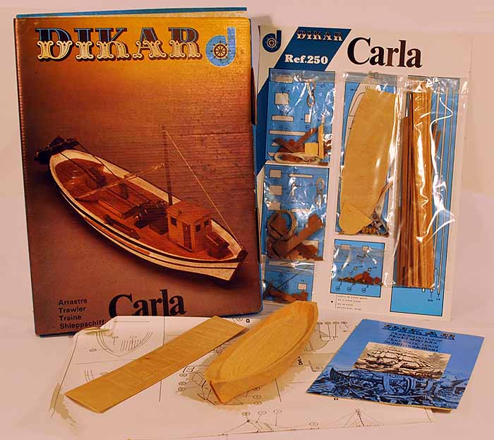 Dikar 1/68 Scale CARLA Trawler Ship Wood Model Kit!