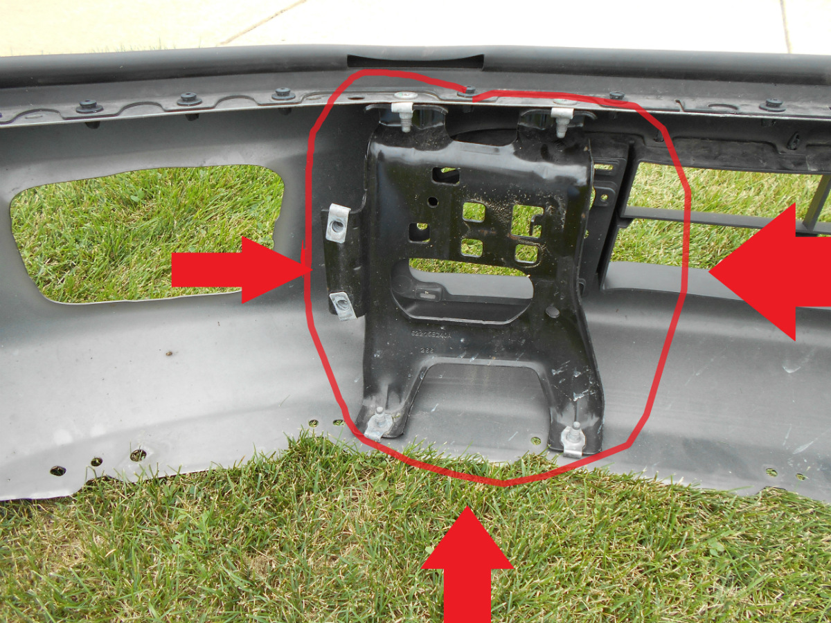 16 17 18 Nissan Titan Lower Front Bumper Mounted Bracket Mounting Bolts