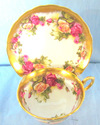 Royal Chelsea Golden Rose Cup and Saucer