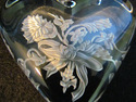 Baccarat Intaglio Heart Paperweight Signed Rene Fu