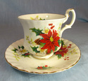 Royal Albert Poinsettia Christmas Cup and Saucer