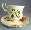 Royal Albert Poinsettia Christmas Cup and Saucer