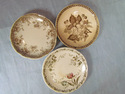 10 Brown Transferware Butter Pats From England