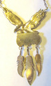 Navajo Sterling Silver Landing Eagle Necklace with