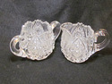 American Brilliant Period Cut Glass Creamer and Su