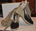 NEW RARE TOMMY HILFIGER Tie Wedge Sandals 6.5M TAI