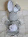 Floppy Eared Bunny Crochet Hat & Diaper Cover Prop