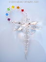 m/w Swarovski Crystal Clear Rainbow Dragonfly Sunc