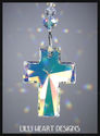 m/w Swarovski Crystal 40mm CROSS Aurora HEARTS Sun