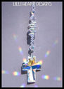 m/w Swarovski Crystal 40mm CROSS Aurora HEARTS Sun