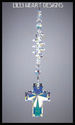 m/w Swarovski Crystal 40mm CROSS Aurora HEARTS Sun