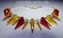 m/w Swarovski Crystal Fire + Ice Warm Colors Spike