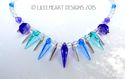 m/w Swarovski Crystal Cool Colors Spike Necklace P