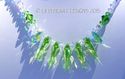 m/w Swarovski Peridot Green Spike + Aurora Boreali