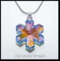 m/w Swarovski Crystal Blue Disontinued Snowflake o