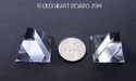 Crystal Clear Austrian Pyramids 20mm LOT OF 2 in G