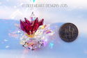 m/w Swarovski Mini Aurora and Red Car Charm LOTUS 