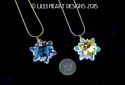 m/w Swarovski Crystal New AB Edelweiss 28mm Pendan