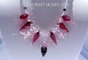 m/w Swarovski Silver Night Skull and Red Spikes 18
