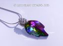 m/w Swarovski RARE Double Peacock Leaf Pendant Sun